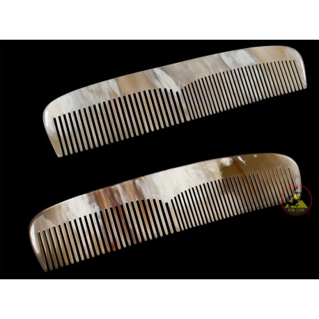 Echt Horn Sie Kamm - Doppelzimmer Style des Zahnes - 18 x 4,5 cm - 7,08 x 1.77 Zoll