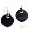 Organic Cow Horn - Black - Earrings