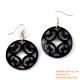有機牛角 - ブラック - イヤリング