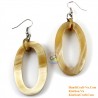 Organic Cow Horn - White - Earrings