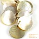 Organic Gold Mother of Pearl - Circle - Earrings
