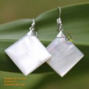 Organic Mother of Pearl - Silver - Earrings