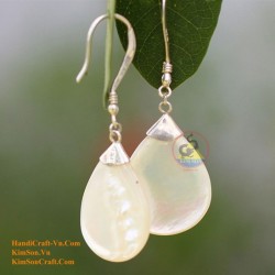 Organic Mother of Pearl - Silver - Earrings
