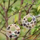 Organic Cow Horn - Oval - Black and Yellow - Earrings