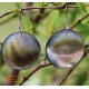 Organic Mother of Pearl - Silver - White and Black - Earrings Write a review