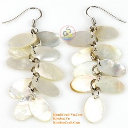 Organic Cow Horn - Oval - Black and Yellow - Earrings