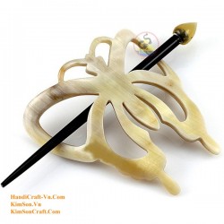 Butterfly Organic Horn Hair Barrette