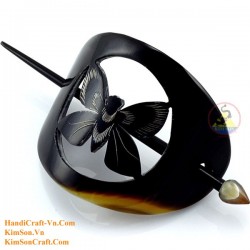 Butterfly Organic Horn Hair Barrette