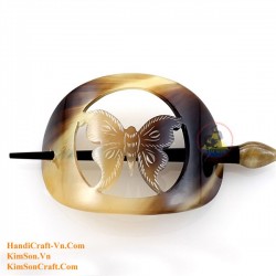 Butterfly Organic Horn Hair Barrette