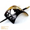 Chinese Character Organic Horn Hair Barrette