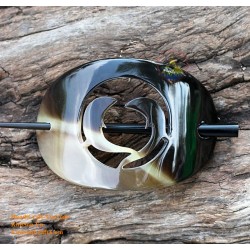 Dolphins Organic Horn Hair Barrette