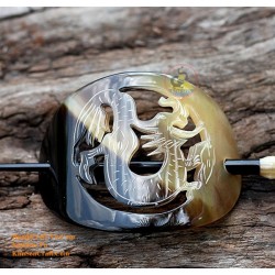 Dragon Organic Horn Hair Barrette