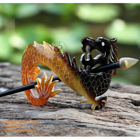 Dragon Organic Horn Hair Barrette
