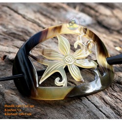 Flower Organic Horn Hair Barrette