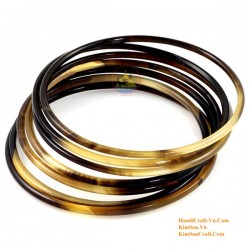 Natural circle horn necklace - Model 0009