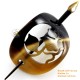 Organic Cow Horn - Oval - Black and Yellow - Earrings