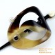 Organic Cow Horn - Oval - Black and Yellow - Earrings