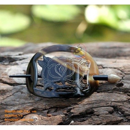 Bio Kuh Horn - Ohrringe