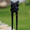 Cat Double Stick Organic Horn Hair Stick