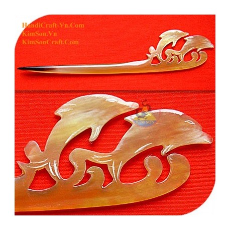 Dolphins Organic Horn Hair Stick