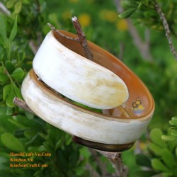 Natural circle horn necklace - Model 0009
