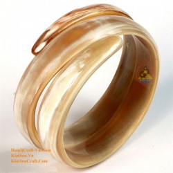 Natural circle horn necklace - Model 0009