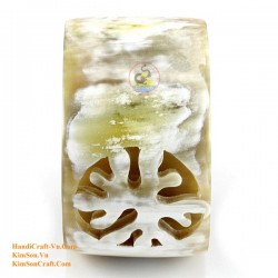 Natural circle horn necklace - Model 0009