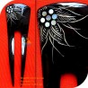 Double Stick Organic Horn & Mother of Pearl Hair Stick