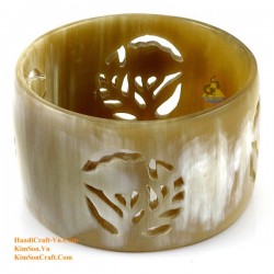 Natural circle horn necklace - Model 0009