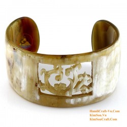 Natural circle horn necklace - Model 0009