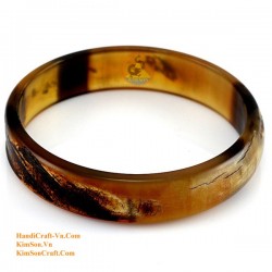 Natural circle horn necklace - Model 0009