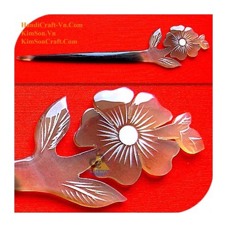 Flower Organic Horn Hair Stick 