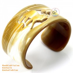 Natural circle horn necklace - Model 0009