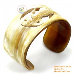 Natural circle horn necklace - Model 0009