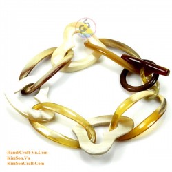 Natural circle horn necklace - Model 0009