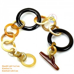Natural circle horn necklace - Model 0009