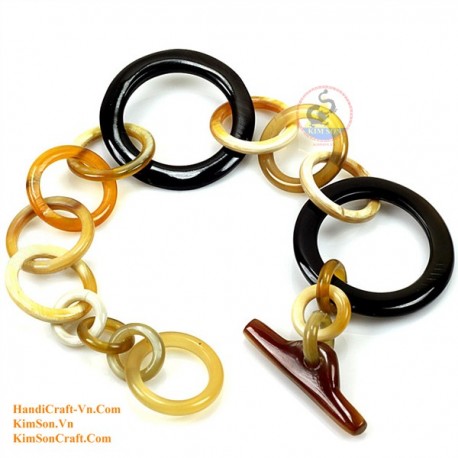 Natural circle horn necklace - Model 0009