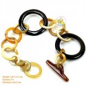 Natural circle horn necklace - Model 0009