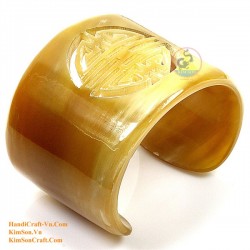 Natural circle horn necklace - Model 0009