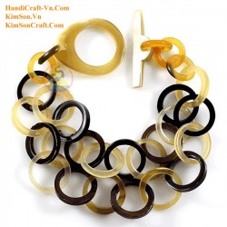 Natural circle horn necklace - Model 0009