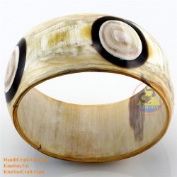 Natural circle horn necklace - Model 0009
