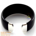 Natural horn and Silver Cuff bracelet - Model 0131