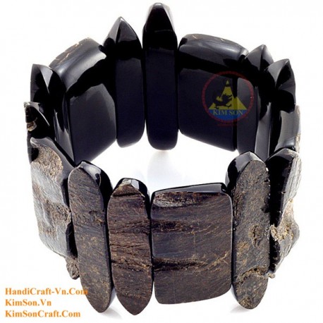 Natural circle horn necklace - Model 0009