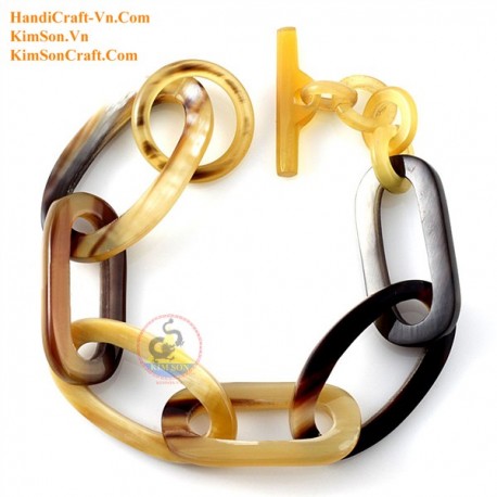 Natural circle horn necklace - Model 0009