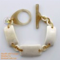 Natural horn and bone bracelet - Model 0167