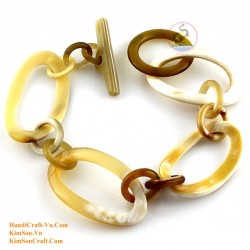 Natural circle horn necklace - Model 0009