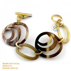 Natural circle horn necklace - Model 0009