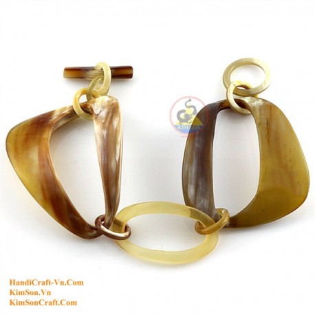 Natural circle horn necklace - Model 0009