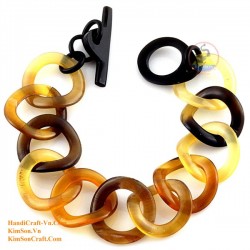 Natural circle horn necklace - Model 0009