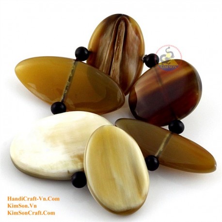 Natural circle horn necklace - Model 0009
